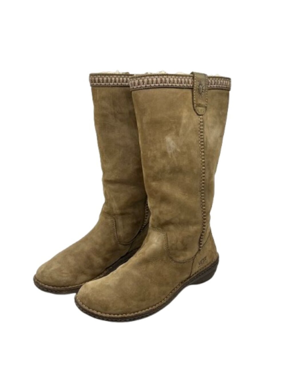 Vintage UGG 5139 Swell Tall Nubuck Leather Boots Women's 10 Excellent Condition